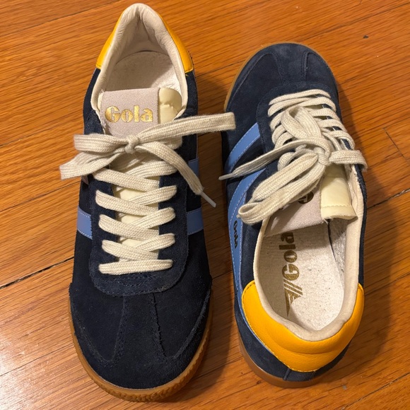 gola elan sneakers navy/visa sun/blue women’s size 8 - Picture 3 of 11